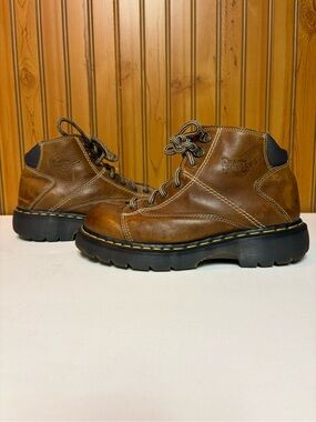 Dr. Martens Brown Leather Chukka Boots with Black Lug Sole